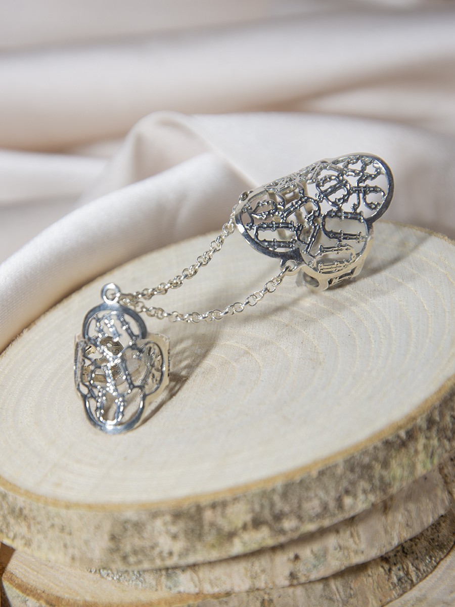 Armenian Alphabet Silver Ring – Handmade Style, Unique Design