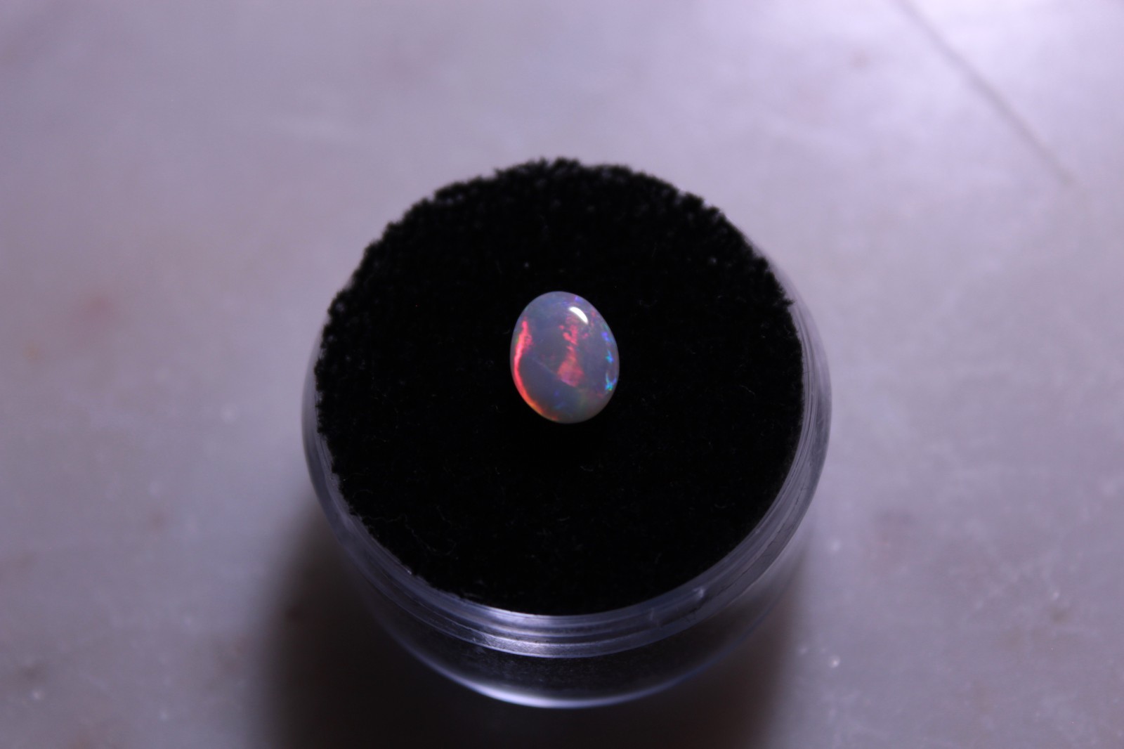 0.8ct solid Australian double-sided light opal, gorgeous reds and more
