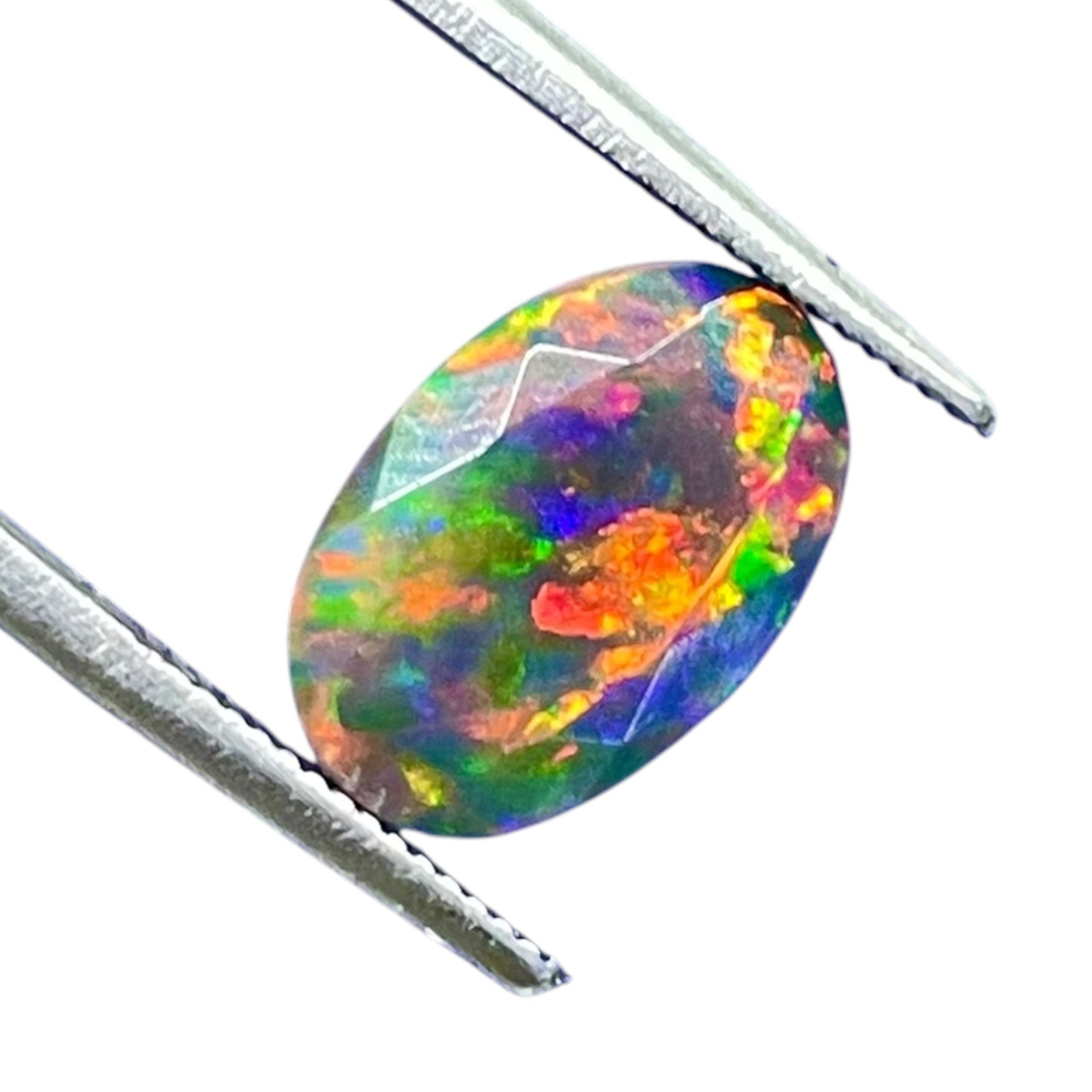 2.25 Cts Natural Black Opal 12x8mm Oval Cut AAA+ Quality Flashy Loose Gemstone