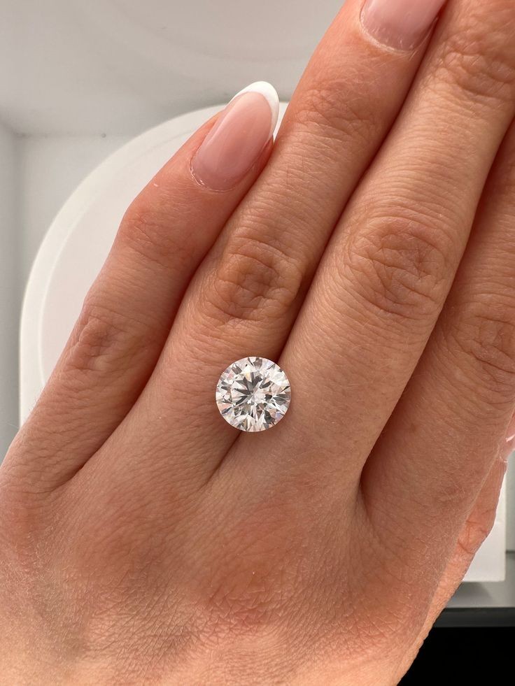 4.00 Carat Round Lab Grown Diamond D Color VVS1 Certified Loose CVD Stone