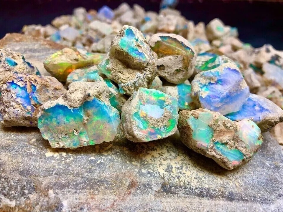 Grade Uncut Raw 50 Cts Opal Rough Lot A Grade 5-7PCs Large Size Ethiopian Welo