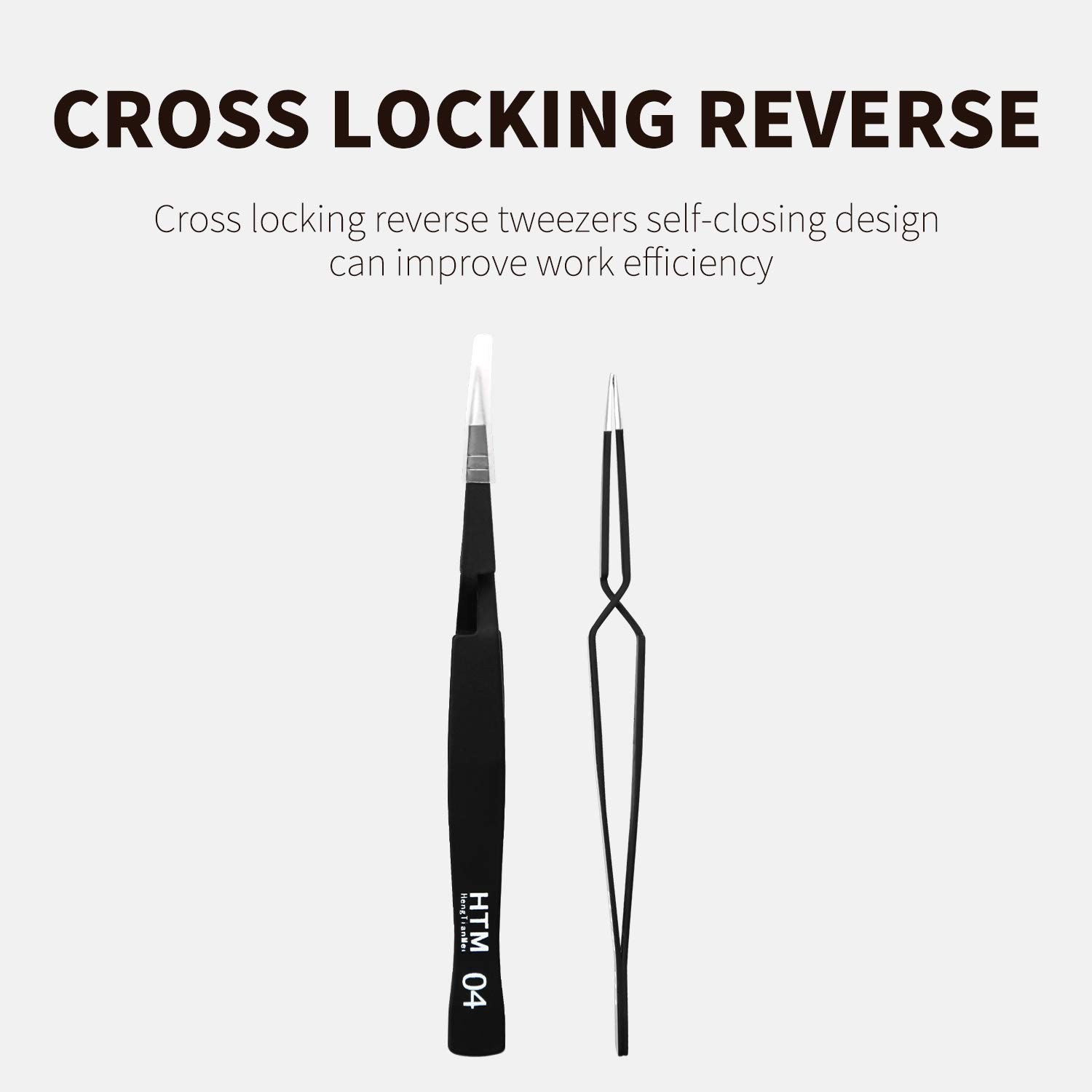 16 Pcs Precision Tweezers Set – Anti-Static Stainless Steel for Craft, Jewelry,
