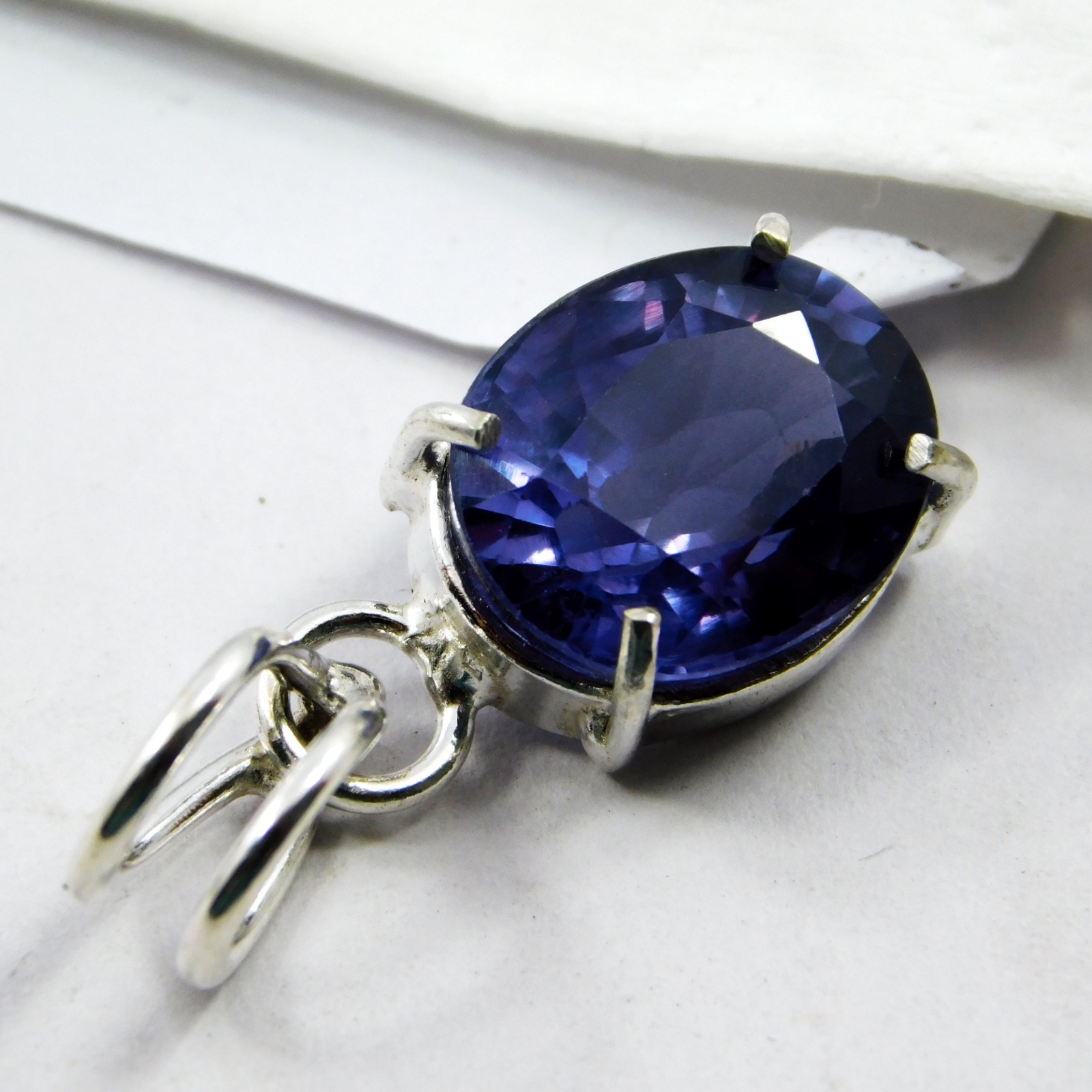 CERTIFIED 18.70 Ct Natural California Rare Blue Benitoite Pendant Gemstone✔