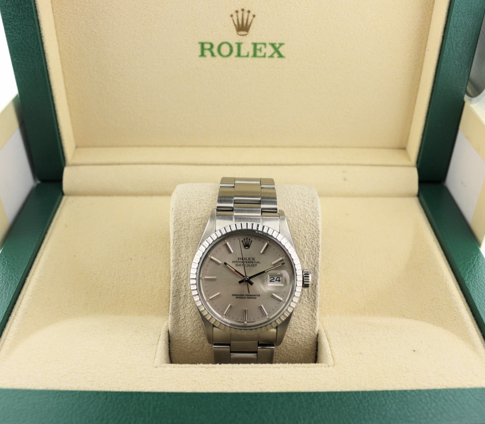 1984 Rolex Datejust 16030 Silver Dial SS Oyster IBM Award Watch No Papers 36mm