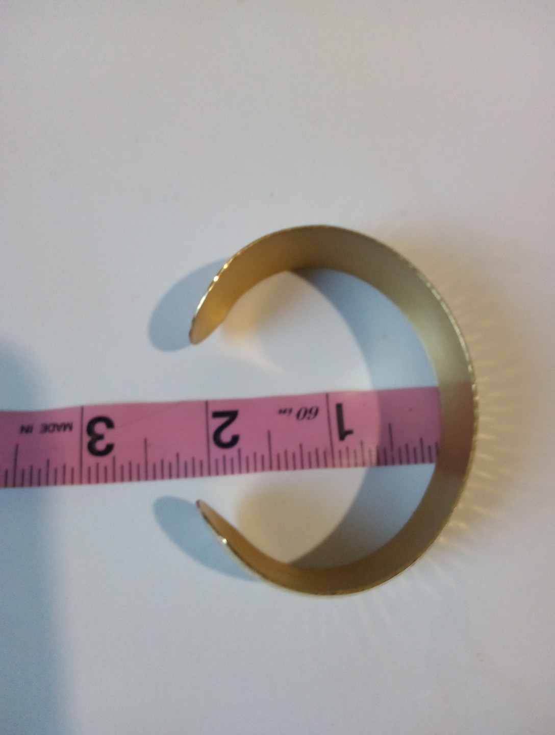1/20 14k Gf Hammered Cuff Bracelet Gold Tone Made In USA