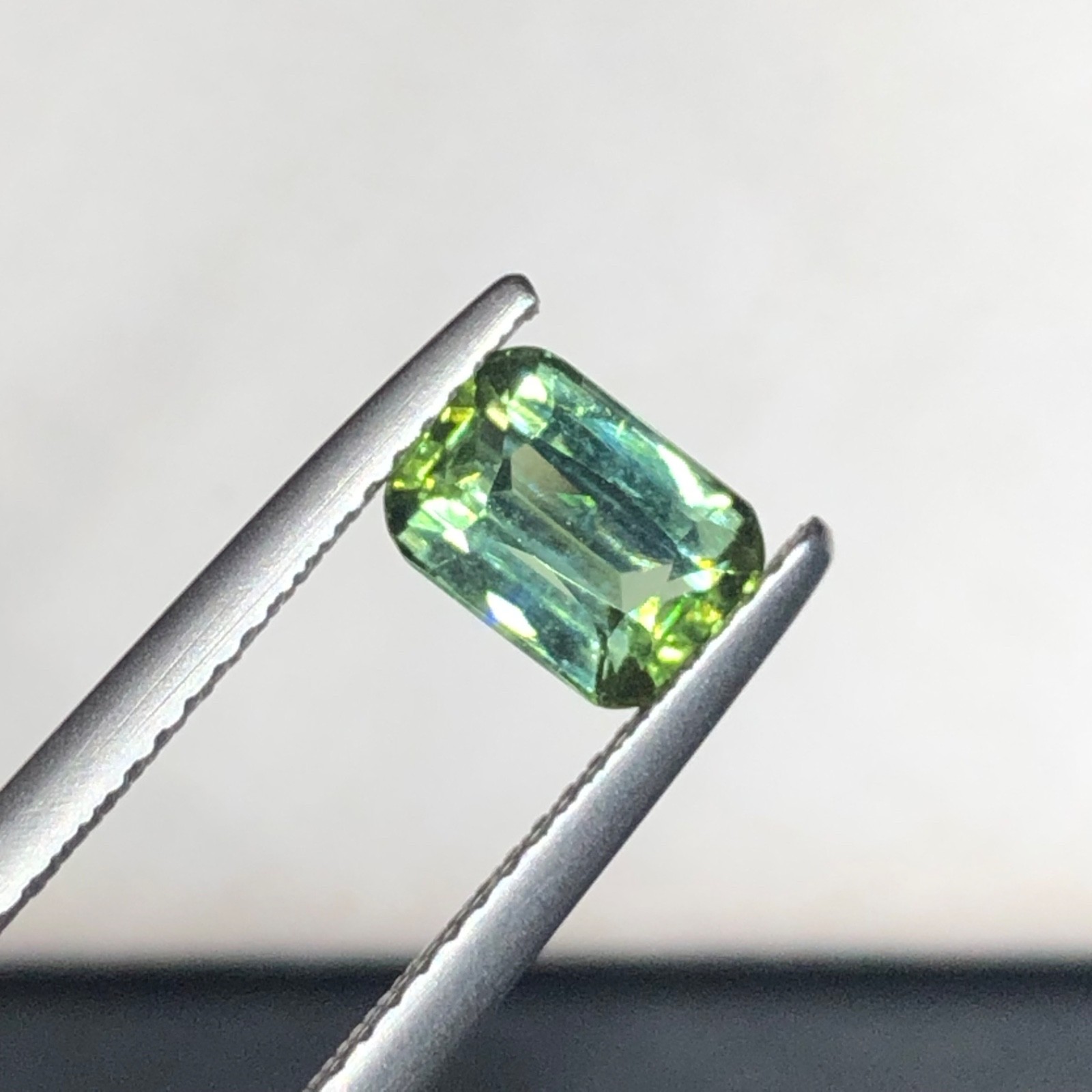 Natural Tourmaline 1.20 Carat Cushion Cut Bluish green Origin Afghanistan