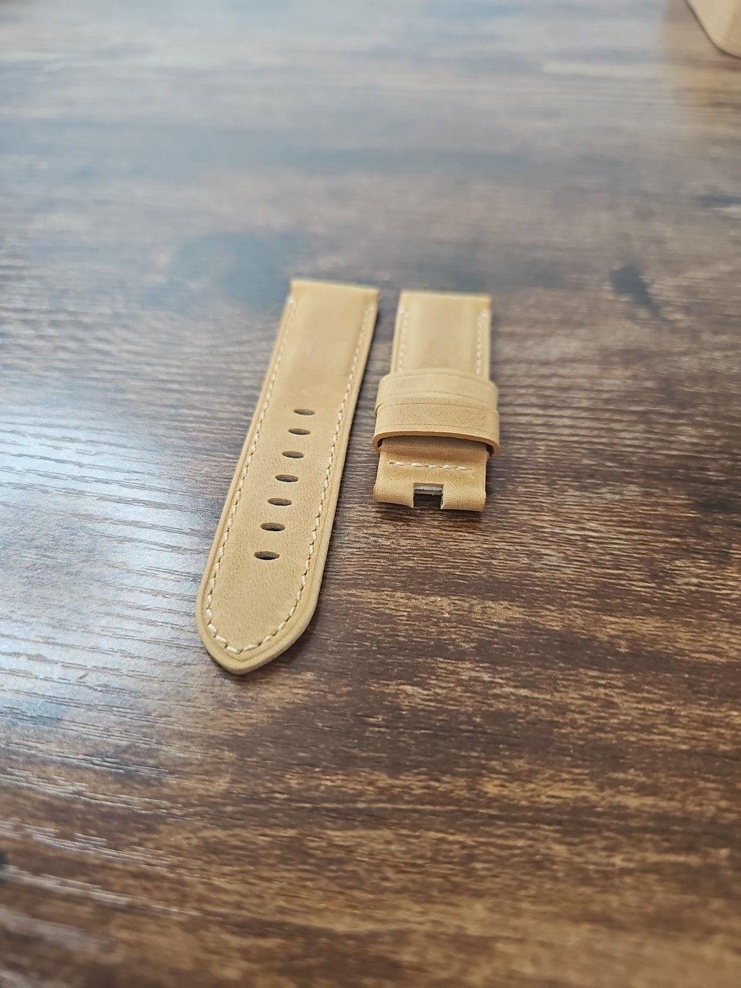 Panerai Watch 24/22mm OEM Light Military Brown Strap for Deployment Buckle