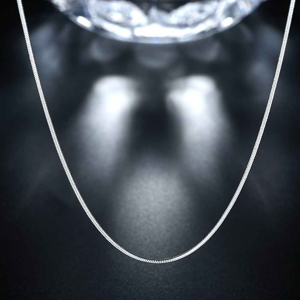 10PCS 925 Sterling Silver Snake Chain Necklace for Men Women 16-24 Inch