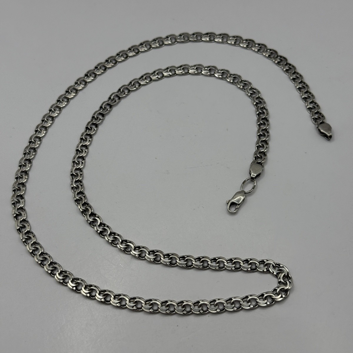 Vintage 925 Sterling Silver Chain Necklace Signed 65cm 21.6g Unisex Italy Gift