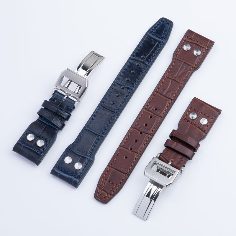 21mm 22mm Leather Strap Watch Band Fits IWC Pilot’s Watch Top GUN Series