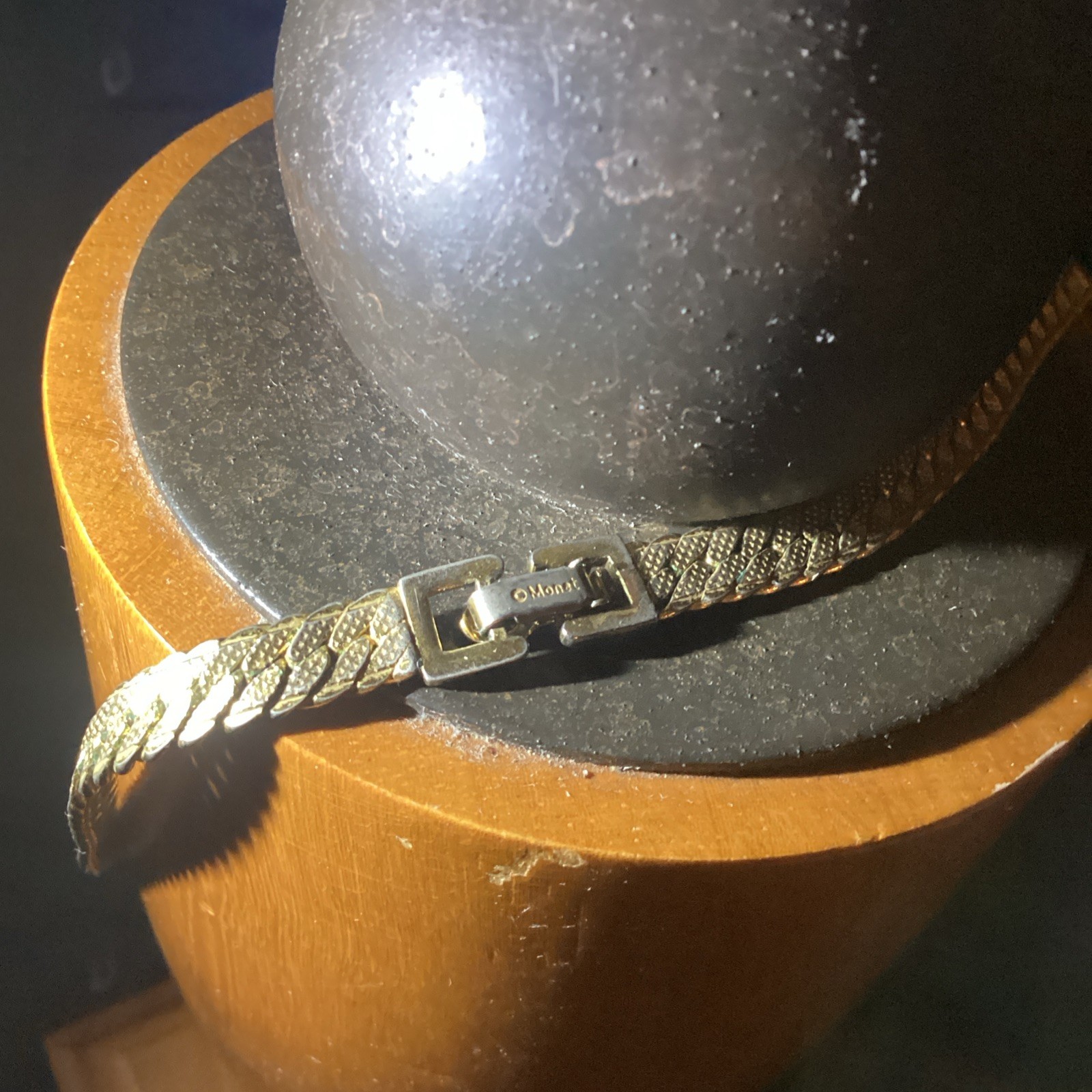 Vintage Gold ‘Monet’ Gold Filled Snake Style Chain/Choker Herringbone Bracelet
