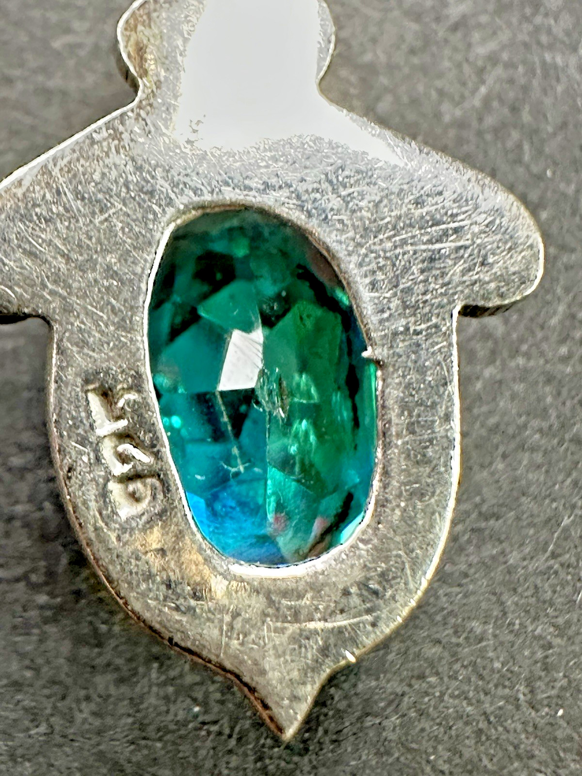 Shiny rainbow colored sparkly 925 pendant AS IS Read Condition
