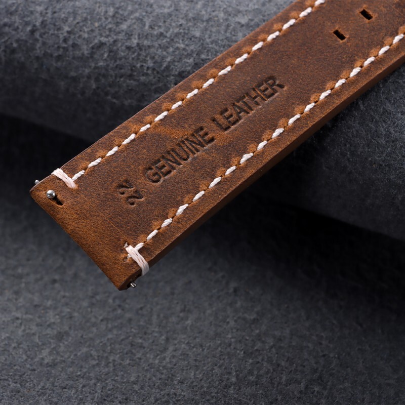 Quality Genuine Leather Watch Strap, Quick Release Wristband 18 19 20 21 22 24mm