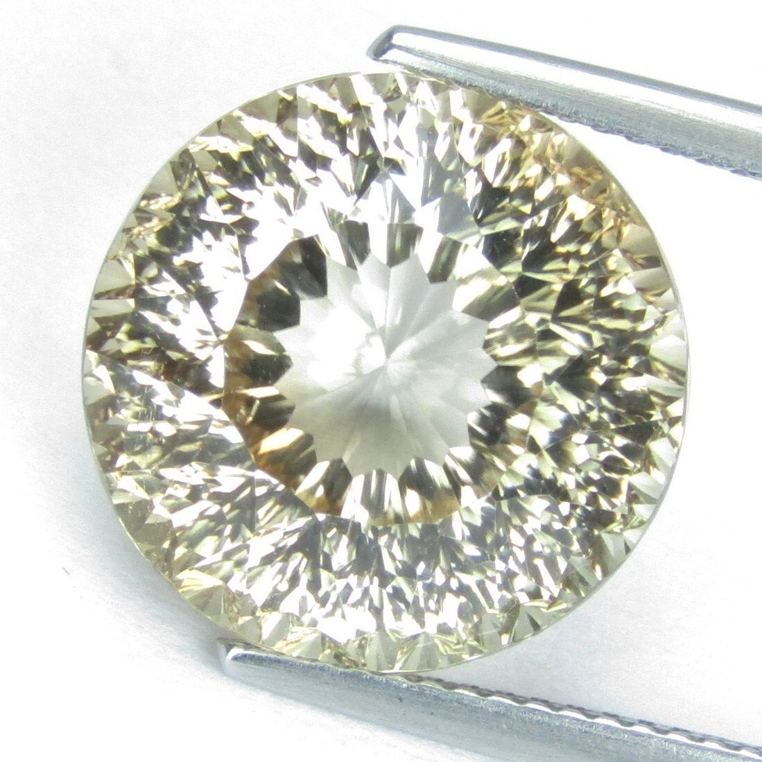 15.70Cts Natural Champagne Topaz 14.4mm Round Laser Cut Loose Brazil Gemstone
