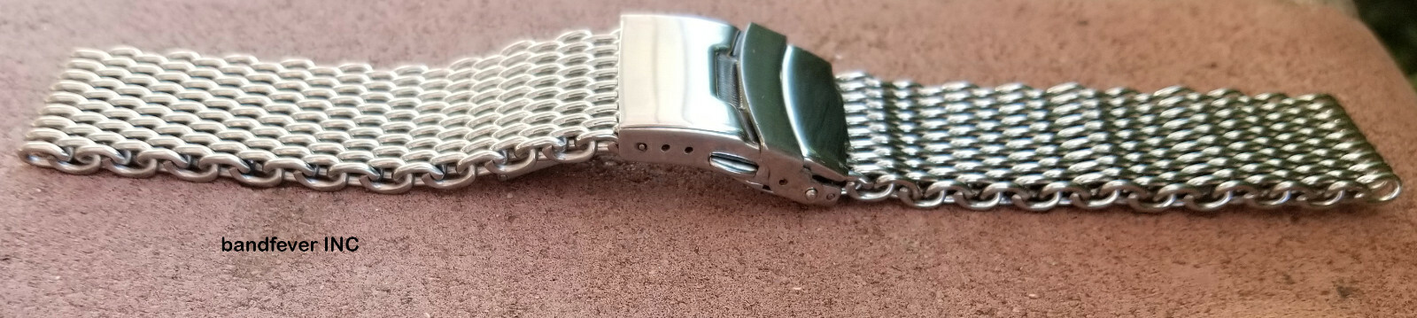 CLEARANCE 22mm ALL Brushed Shark Stainless Steel Mesh Watch Band W/ Solid Buckle