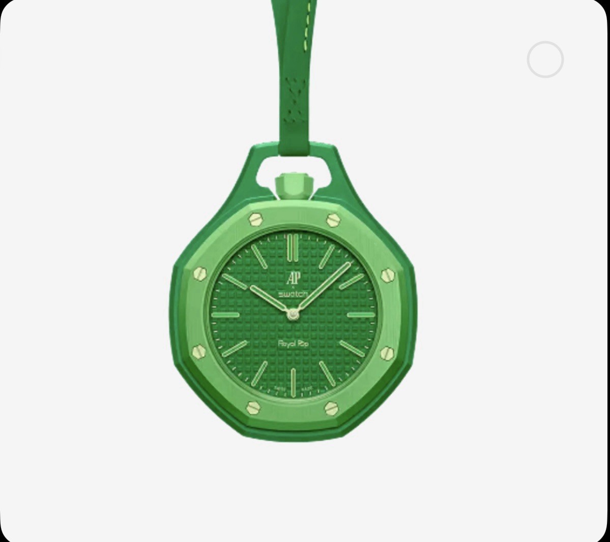 Swatch Royal Pop Green 41mm Octagon Quartz Analog Watch w/ Box & Papers