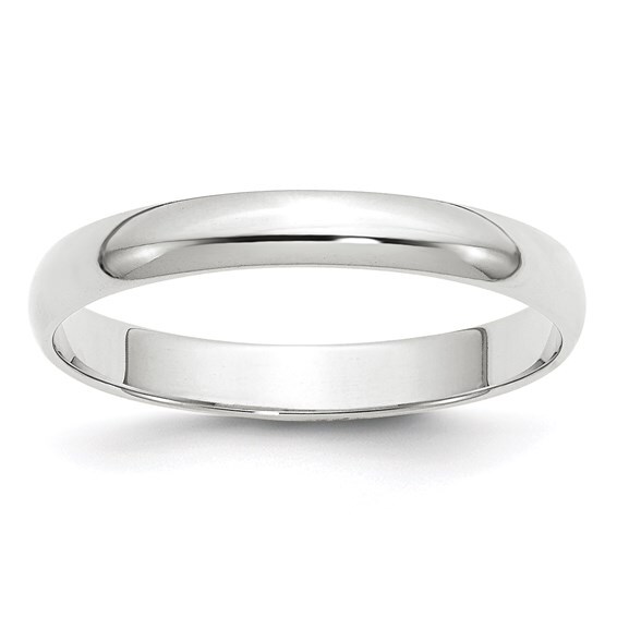 10K Solid White Gold 2mm 3mm 4mm 5mm 6mm 8m Men’s Women’s Wedding Band Ring