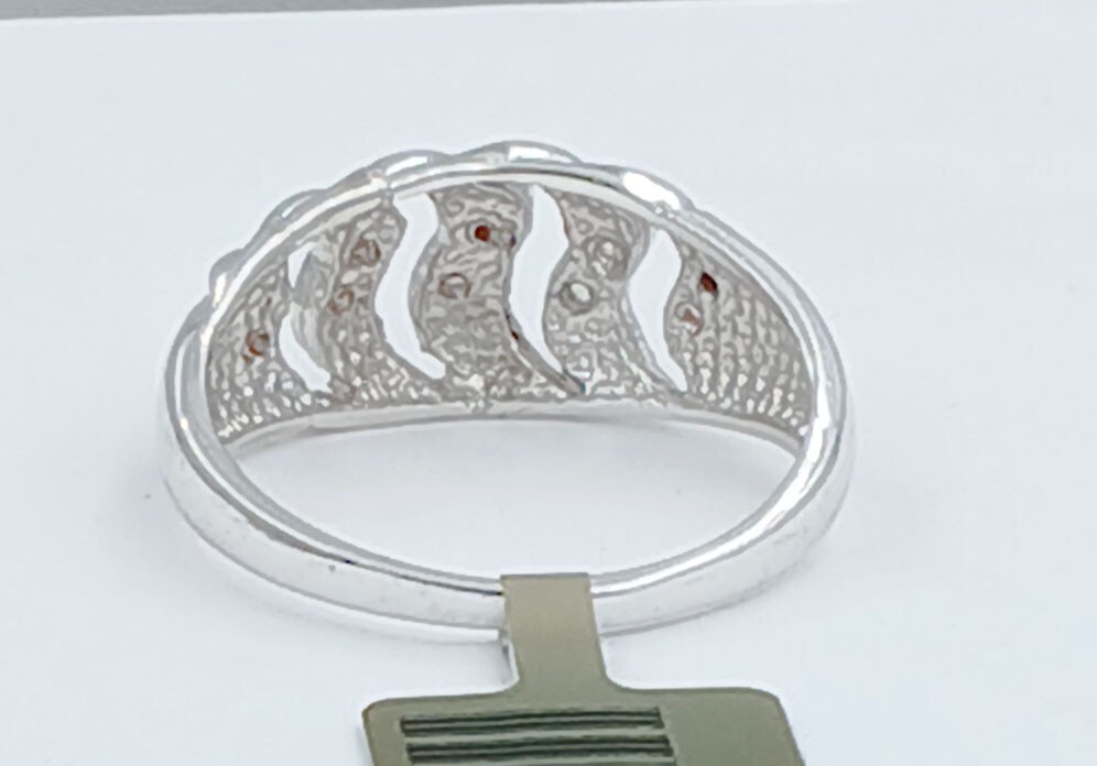 GENUINE DIAMOND DOME RING 10K WHITE GOLD – Made in USA – Free Appraisal Service
