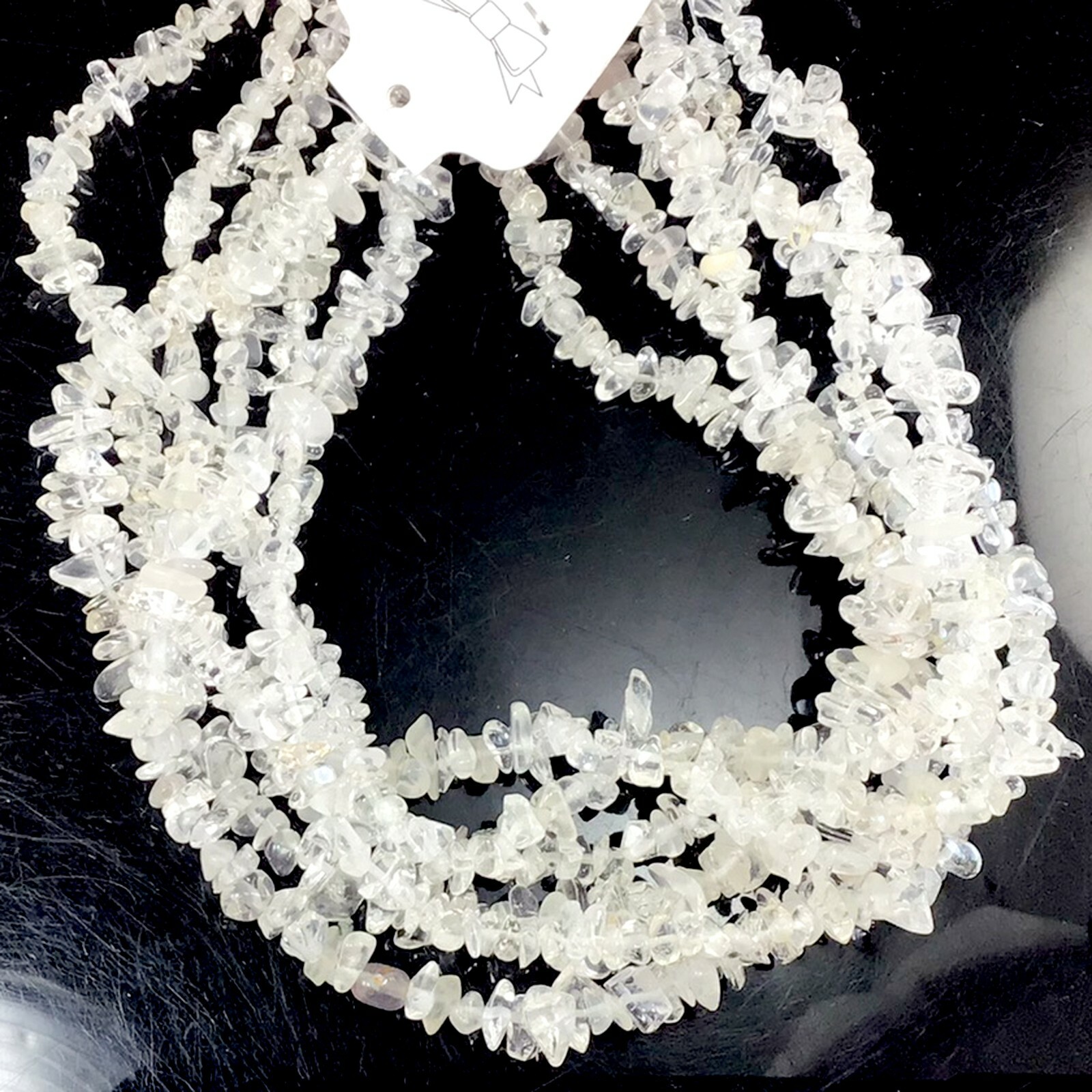Natural Gemstones Clear Crystal Quartz Chip Beads 32″ Full Strand Jewelry Making