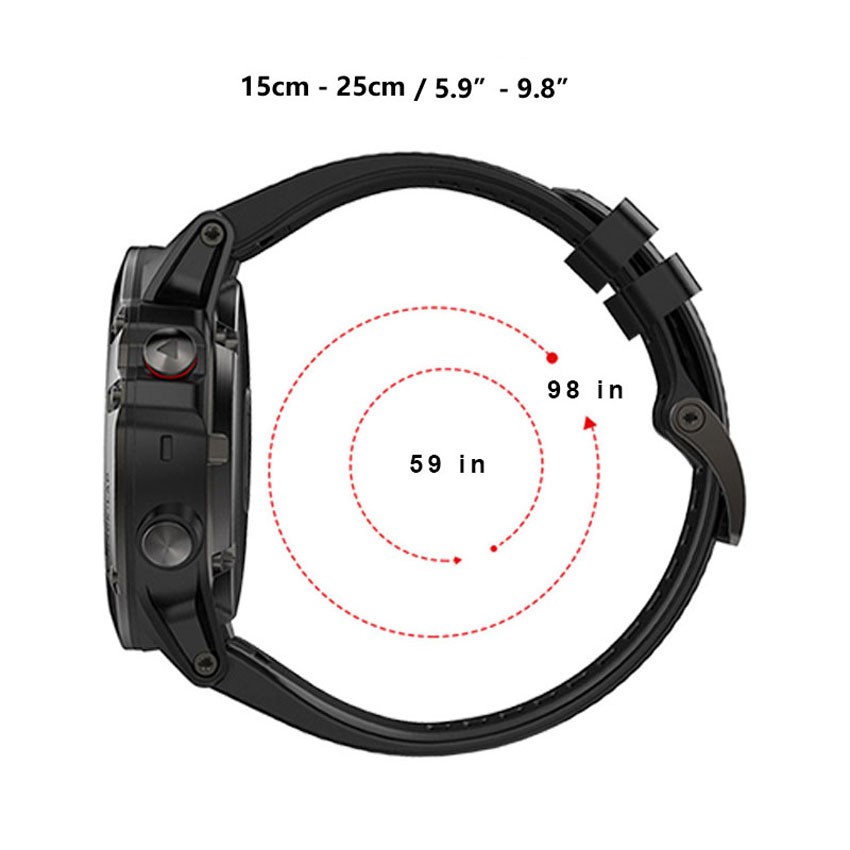 QuickFit Silicone For Garmin Fenix 7S 7 7 Pro 6 5 5S Pro Epix Gen 2 Band Strap