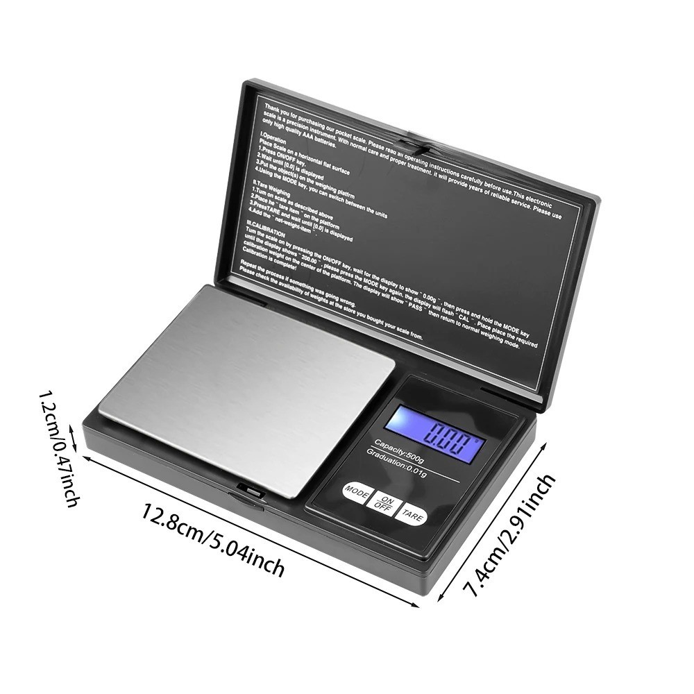 Digital Scale 500g x 0.1g Jewelry Pocket Gram Gold Silver Coin Precise NEW