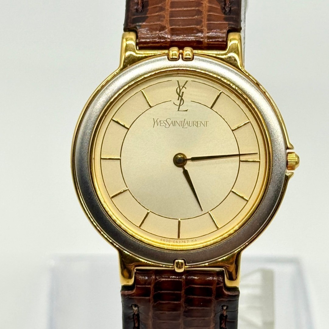 Yves Saint Laurent Watch Gold Dial Quartz Two Hands 4620 E62267