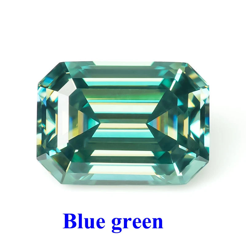 0.5-10CT Multi-color Emerald Cut Moissanite Loose Stone Gemstone for DIY Jewelry