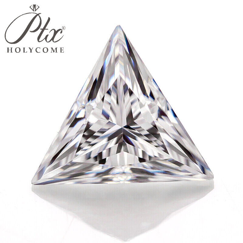 Loose Moissanite Gemstone White D Color Triangle Cut VVS1 With Certificate