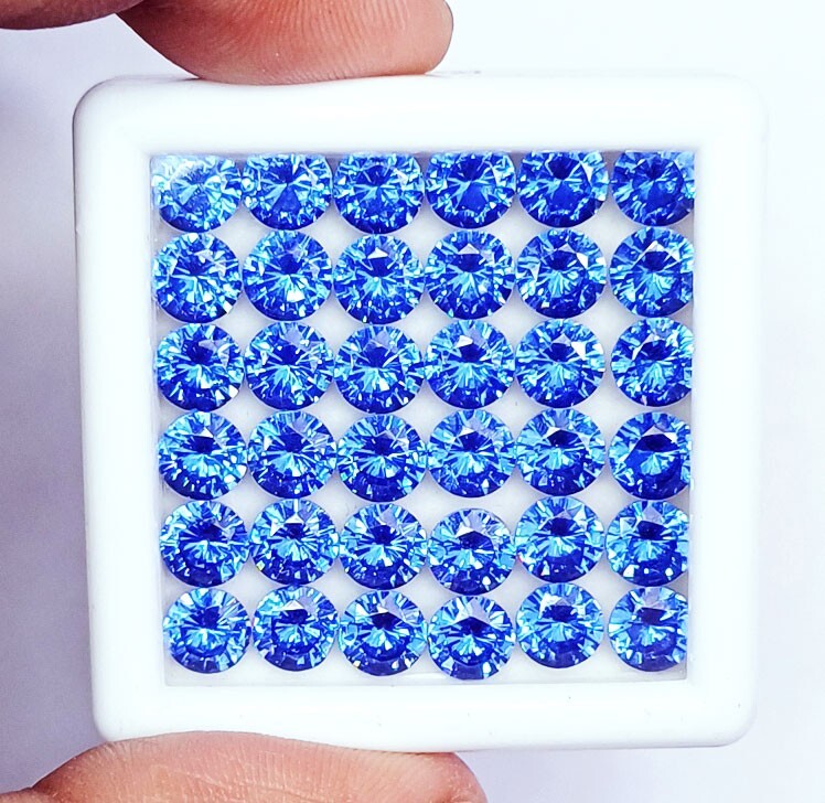 5 MM Natural Blue Ceylon Sapphire 20 PCS Loose Gemstones Certified Round Cut Lot