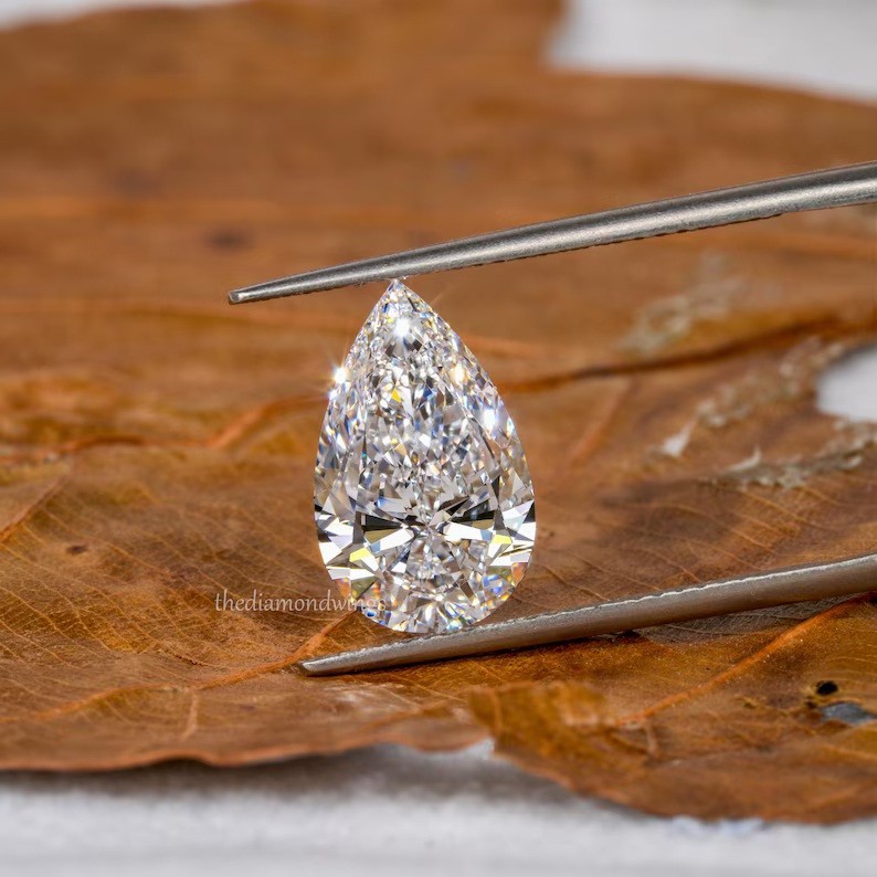 CERTIFIED 7.16 Ct Natural Diamond D Grade Pear LOOSE VVS1/ 17.5 mm