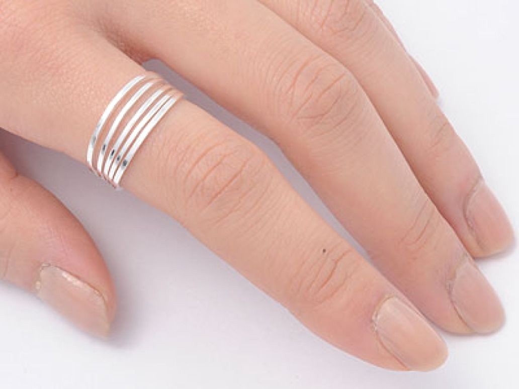 USA Seller 5 Row Ring Sterling Silver 925 Best Price Plain Jewelry Selectable