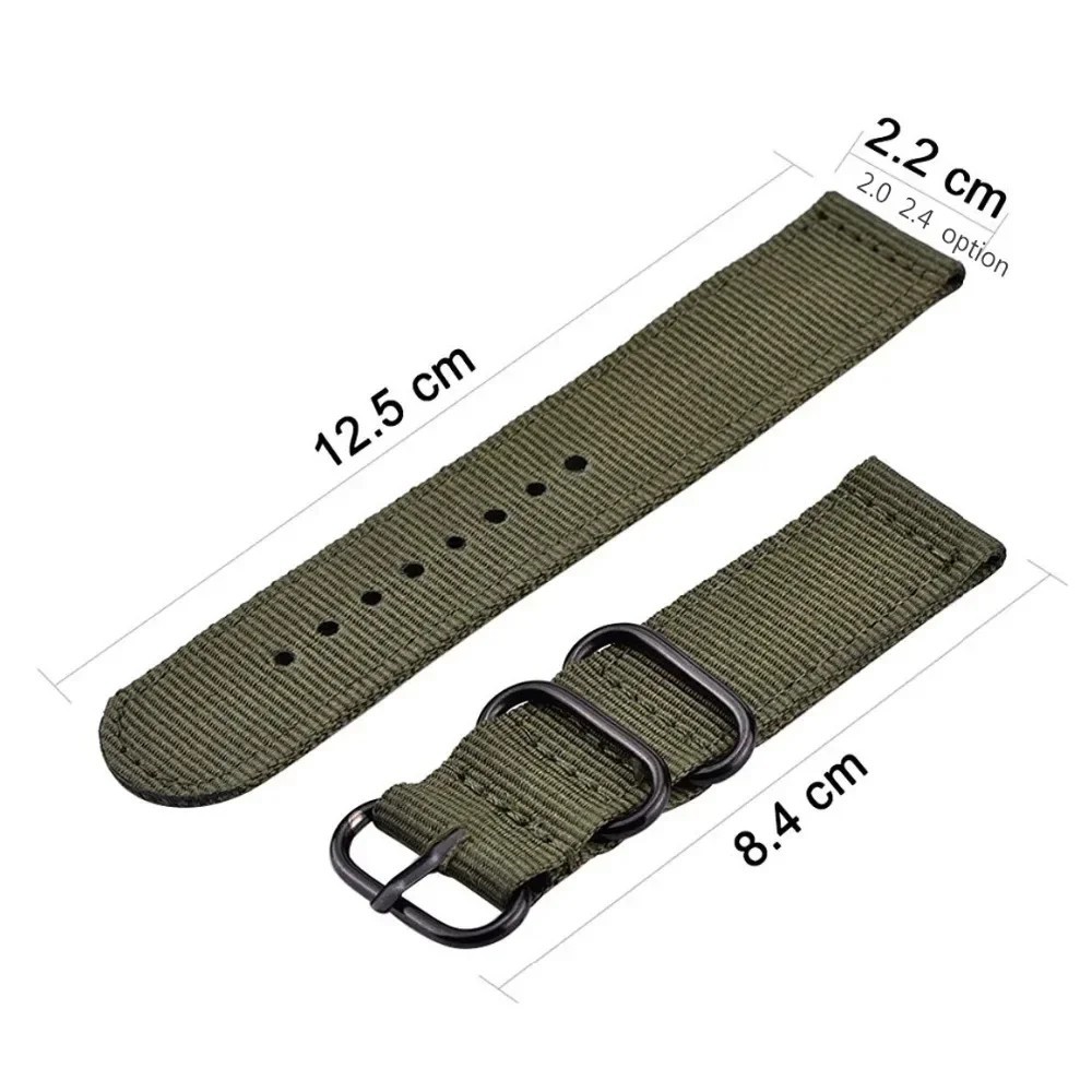 18mm 20mm 22mm Durable Military Woven Nylon Wrist Watch Band Quick Release Strap