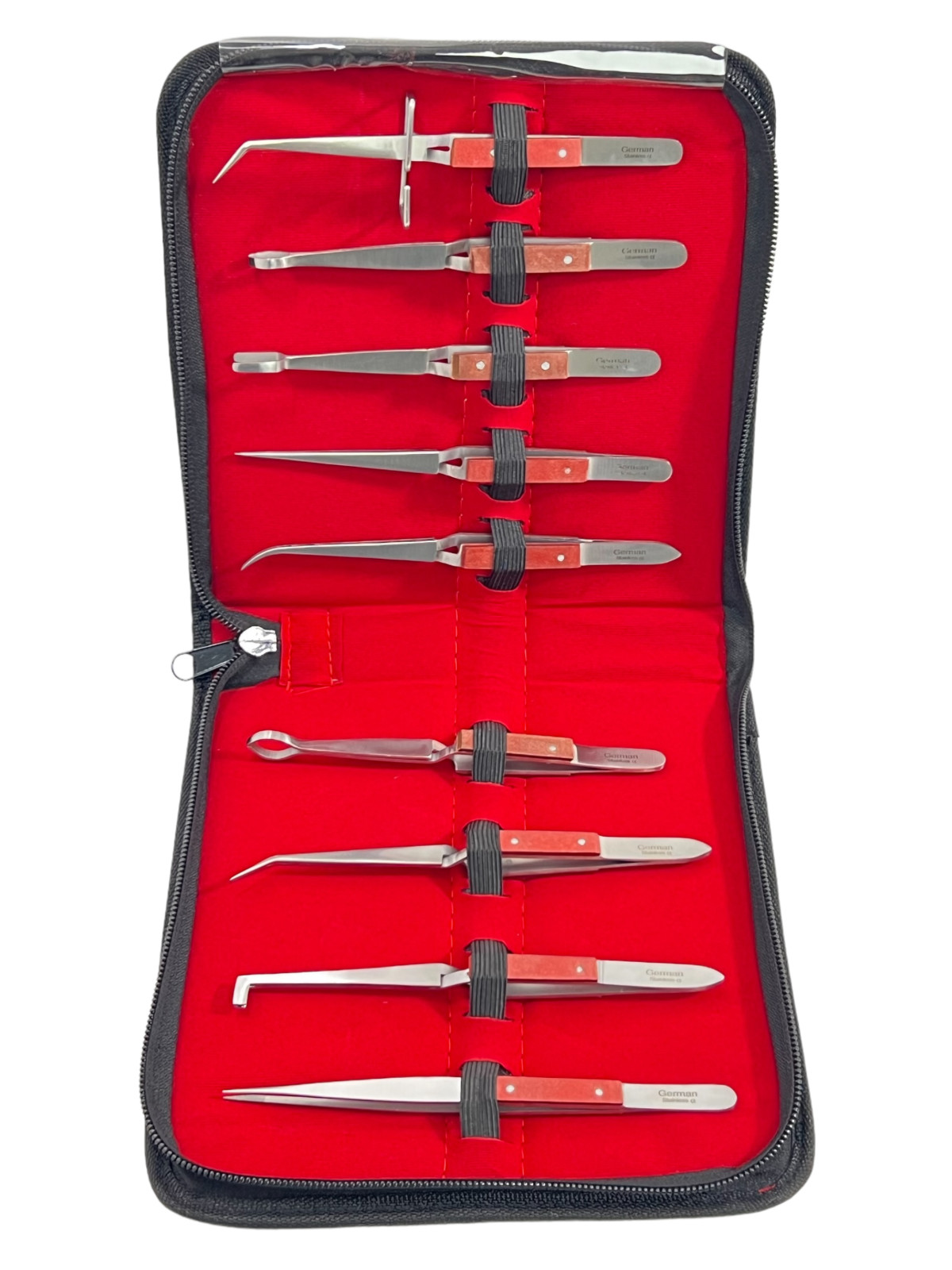 O.R 9 TWEEZERS FIBER GRIP CROSS LOCKING JEWELRY SOLDERING TWEEZER SPECIAL SHAPES