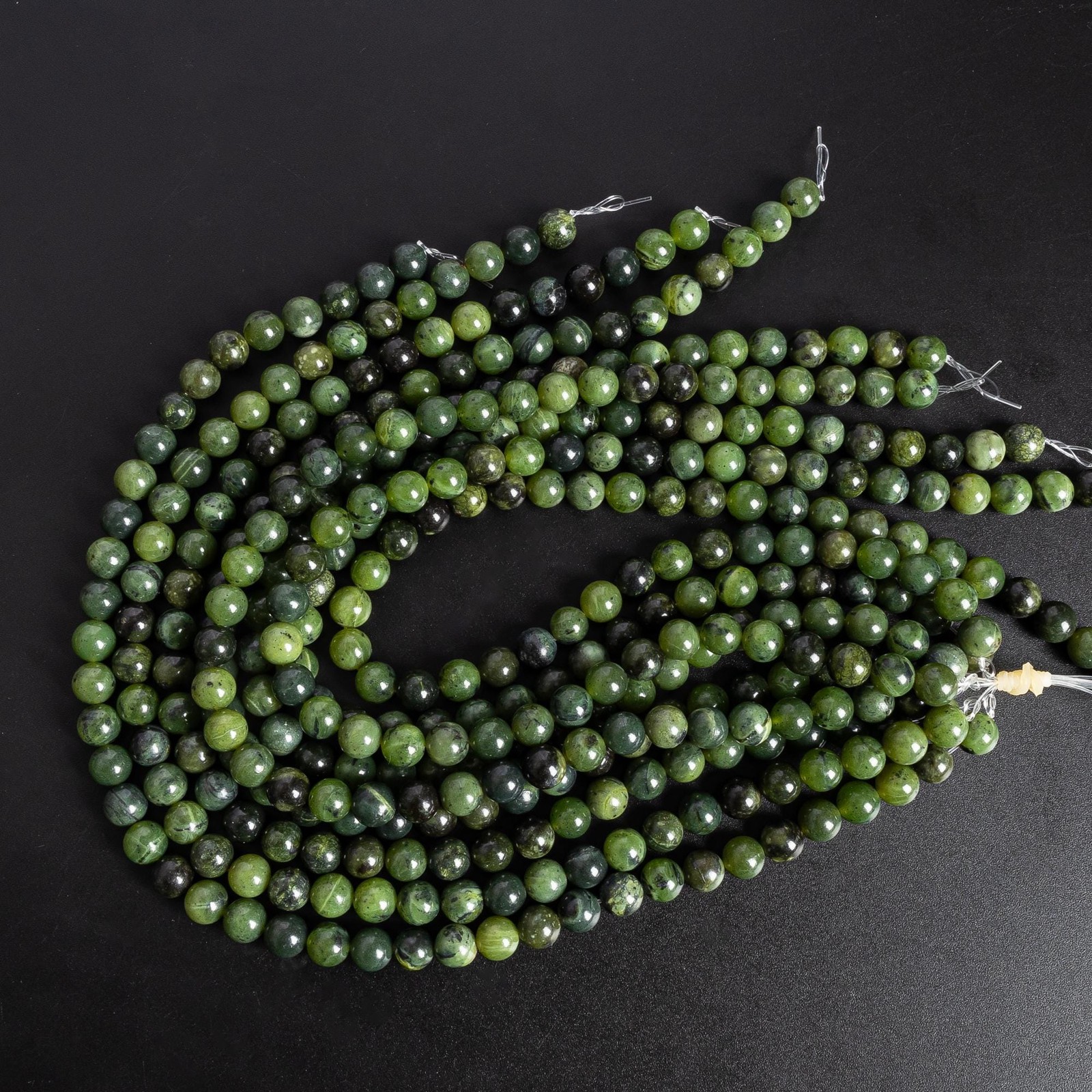 Green Jade Beads Natural Grade A+ Gemstone Round Loose Beads 6MM 8MM 10MM