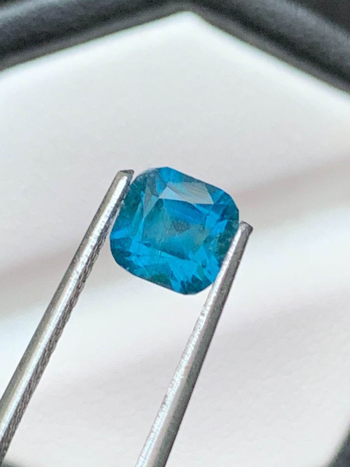 1.32 Ct Natural Untreated Ink Blue Tourmaline Cushion Cut Afghan Loose Gemstone