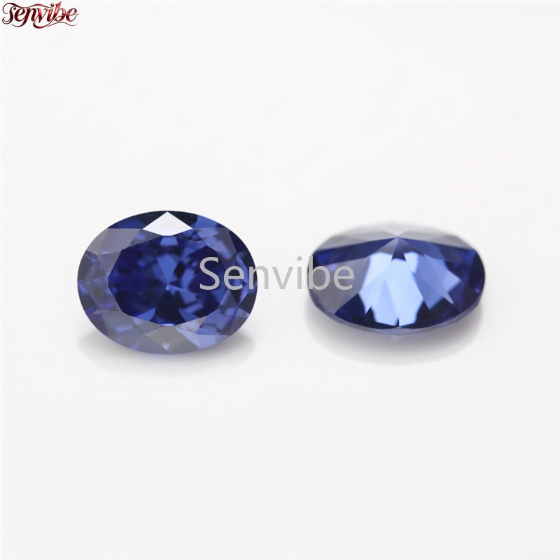 10~20pcs Tanzanite Blue Oval Cut Synthetic Zircon 5A Loose CZ Accent Gemstone