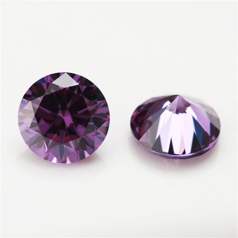5A Cubic Zirconia Round Loose Stones CZ Gems Wholesale Lot 1mm-15mm All Colors