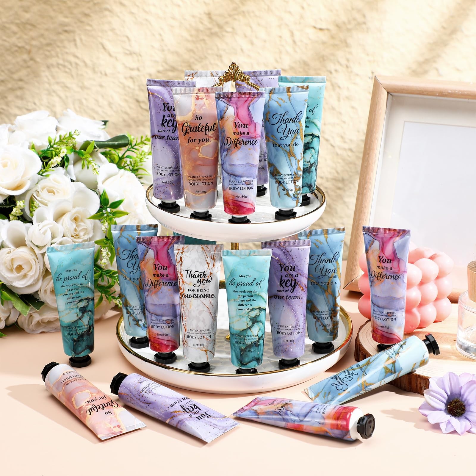 Siifert 48pcs Hand Cream Thank You Gifts Bulk Inspirational Travel Size Dry