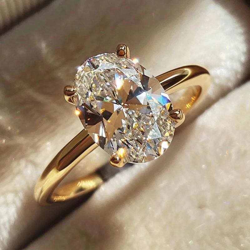 25 Sterling Silver Luxury Shiny 1-8CT Zircon For Women Jewelry Gift