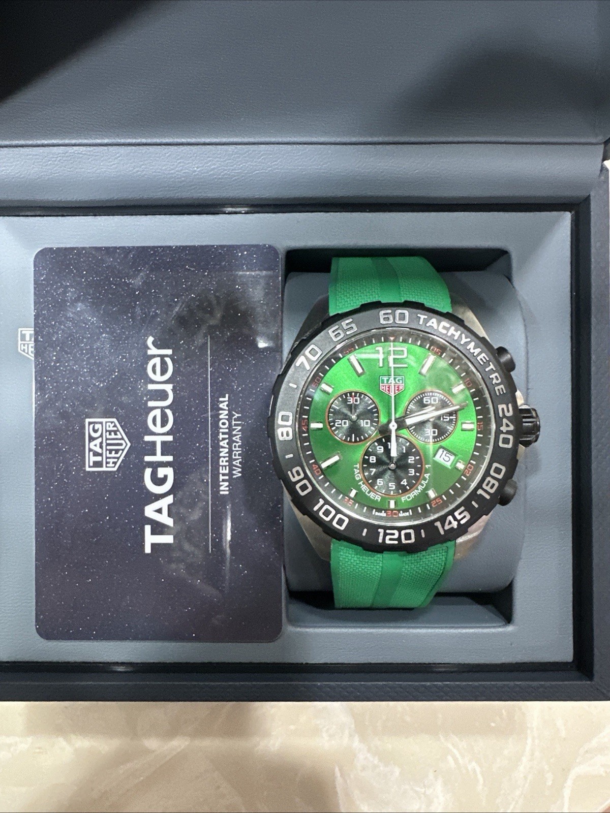 TAG Heuer Formula 1 Quartz Chronograph 43mm Green Dial/Strap 200m