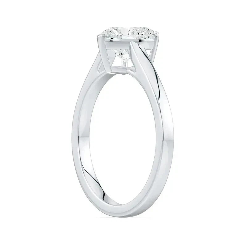 D Color VVS 1 CT Heart Cut Moissanite Ring Solid 925 Sterling Silver Jewelry