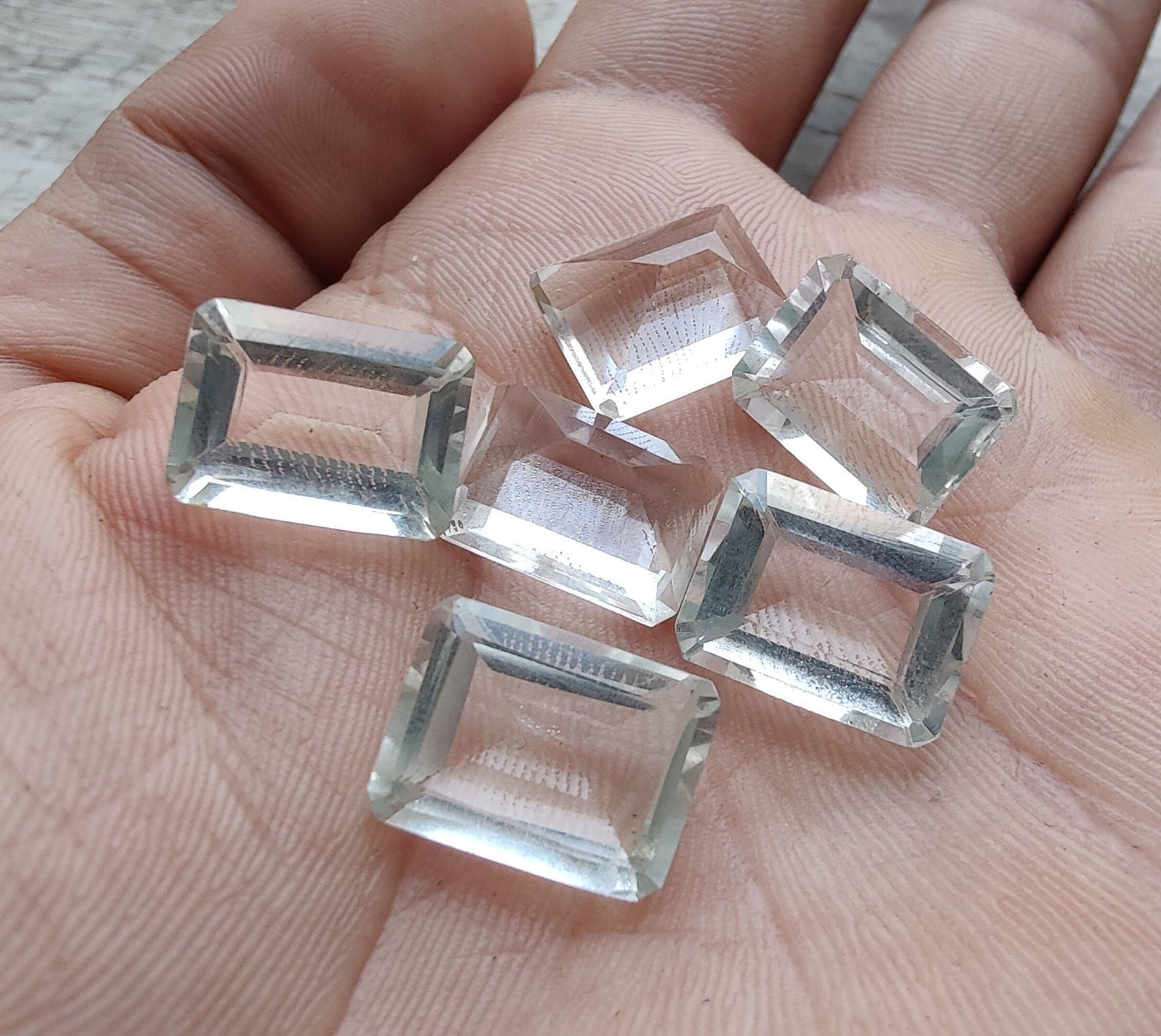 Natural Crystal Quartz Octagon Faceted Cut 6x8mm To 20x25mm Loose Gemstone