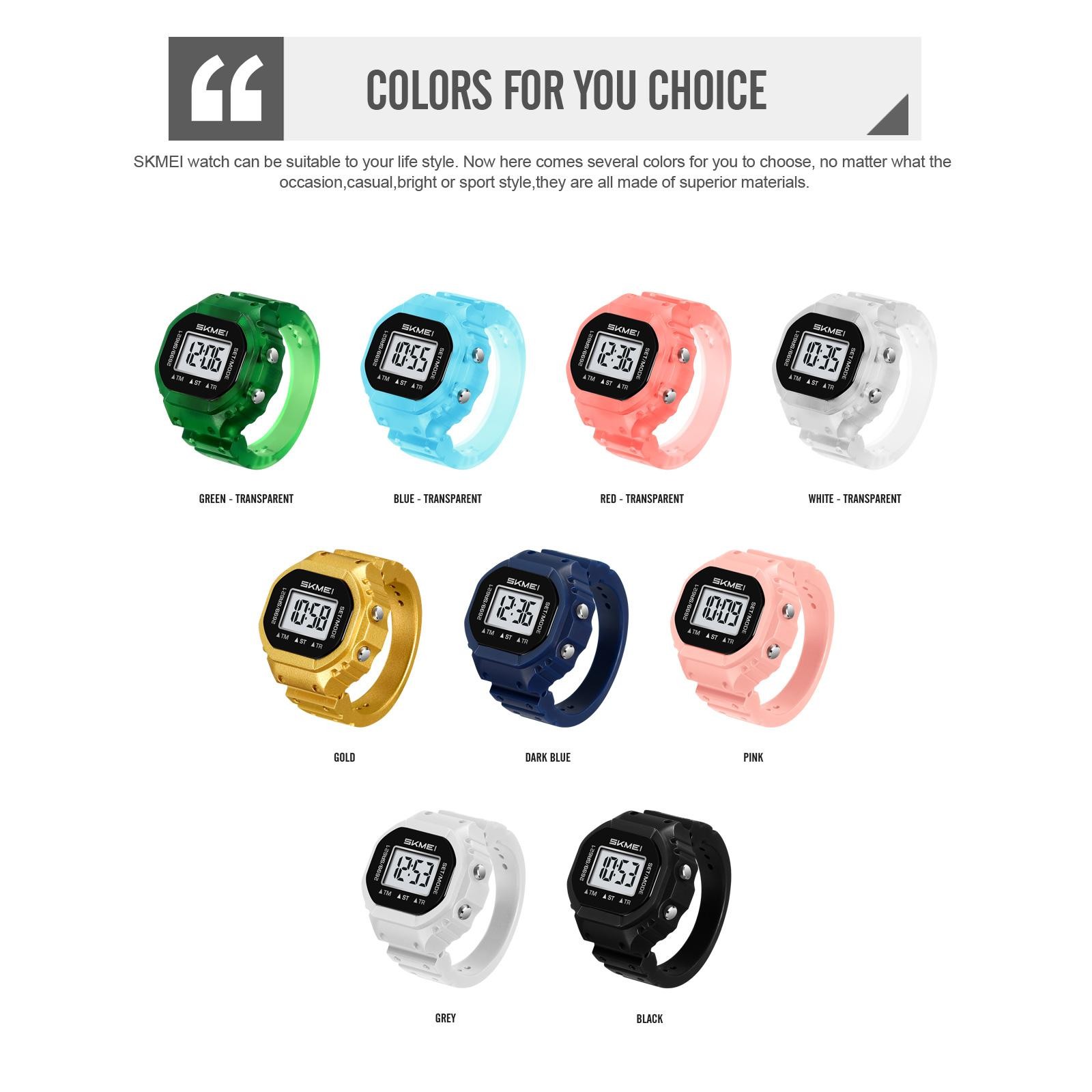 SKMEI 2699 Women’s Ring Watch LED Digital Chronograph Party Jewelry Finger Watch