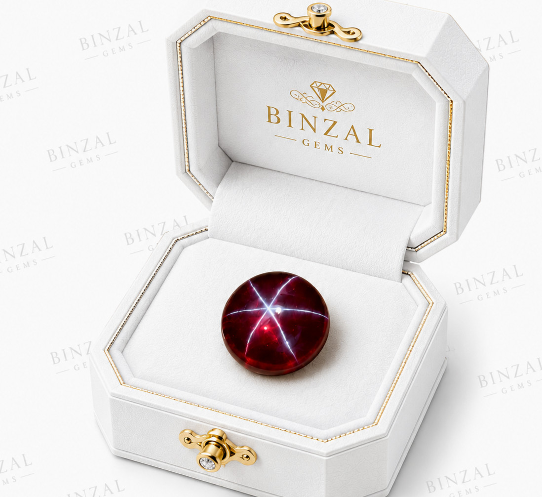 16Ct Natural Star Ruby Round Cabochon cut Certified Star Ruby Gemstone Jewelry
