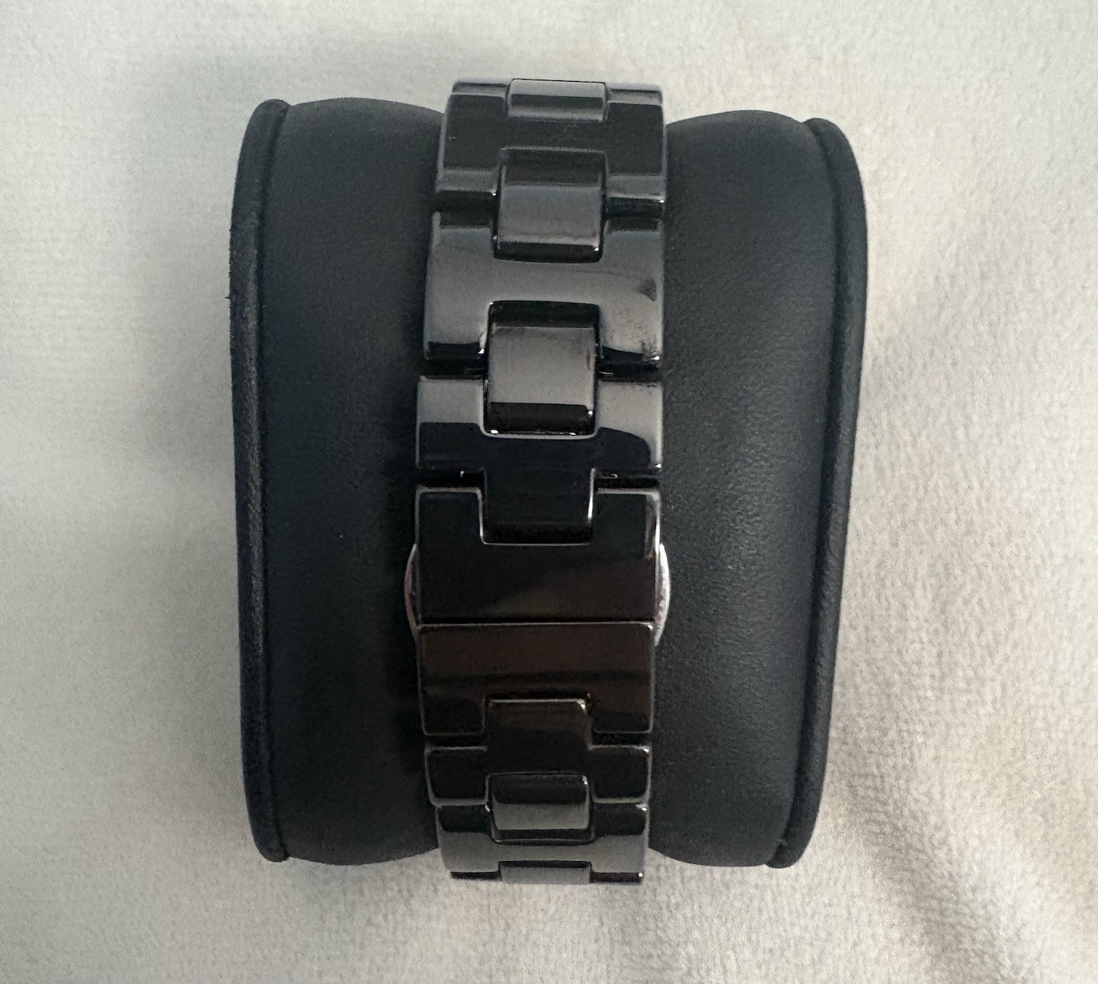 Movado Bold Quartz Analog Wristwatch Black Dial Black Steel Bracelet