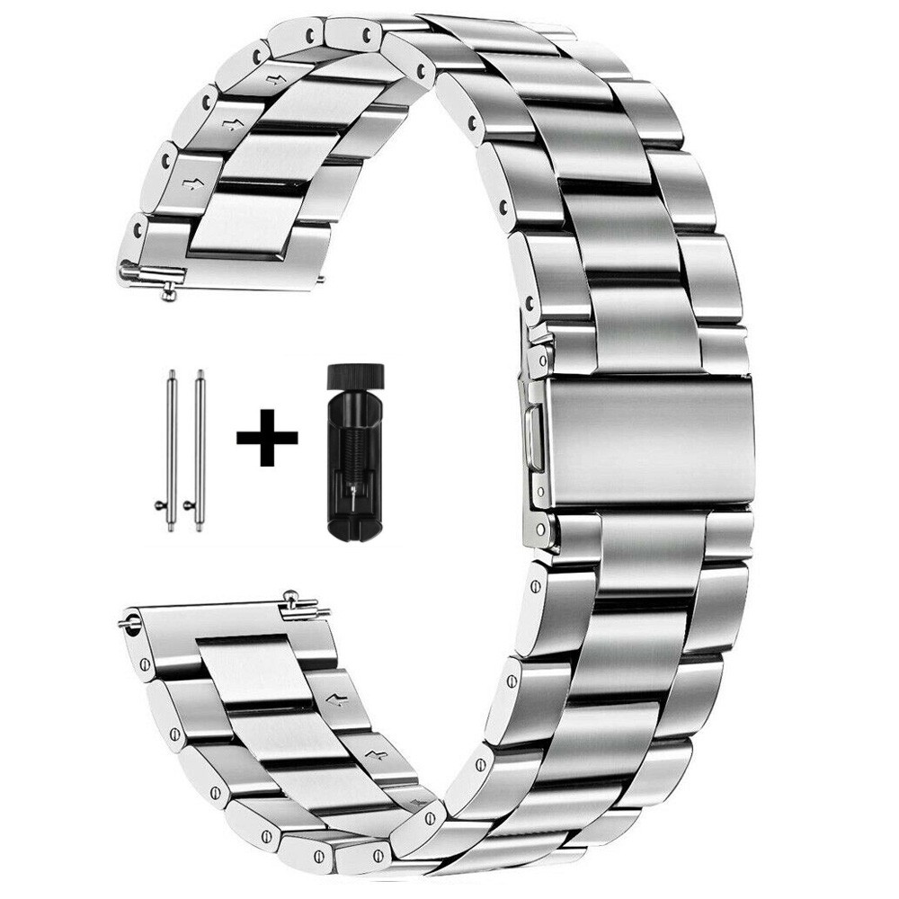 14/16/18/20/22/24mm Quick Release Stainless Steel Link Bracelet Watch Band Strap