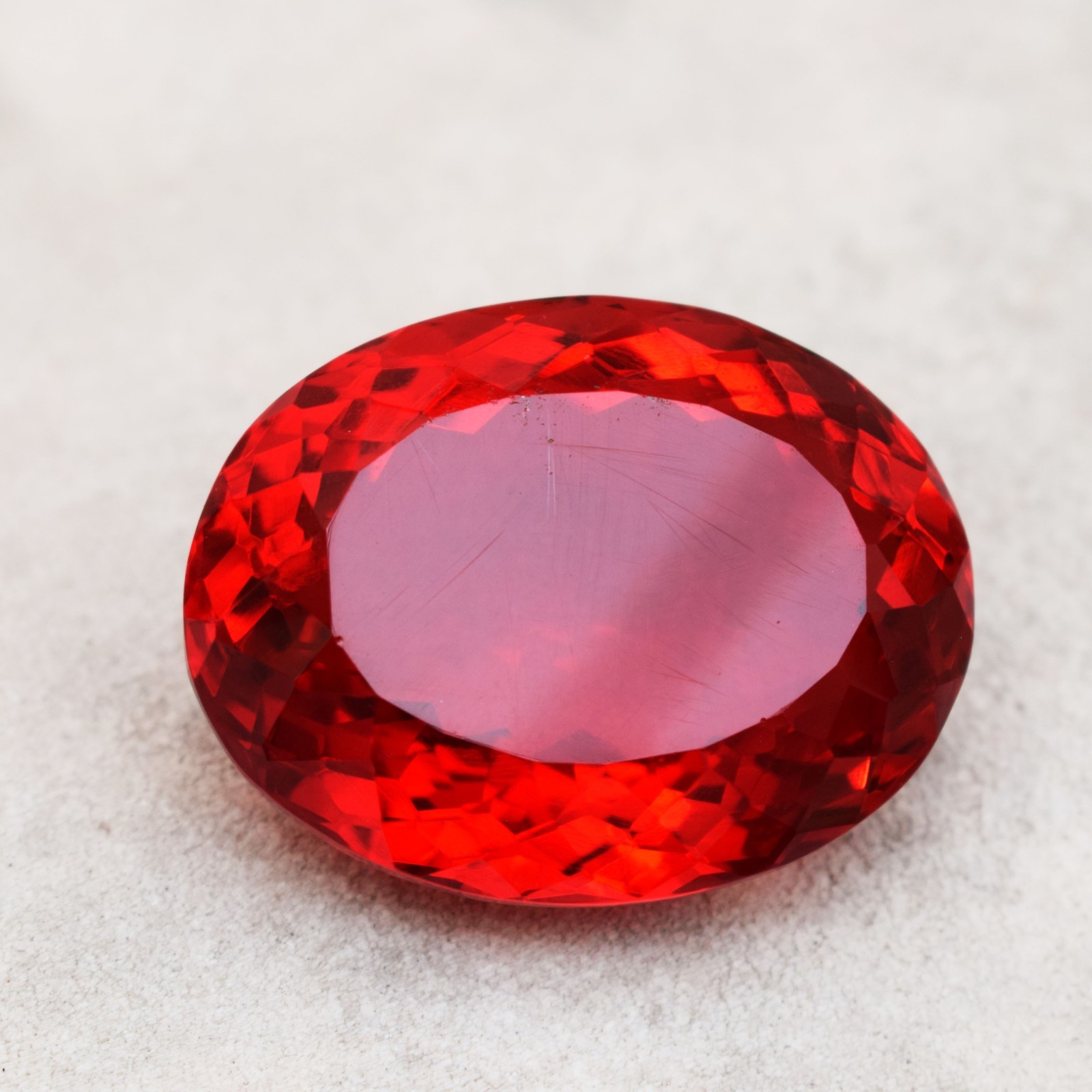 181.65 Carat Huge Blood Red Spinel Oval Cut Flawless Certified Loose Gemstone