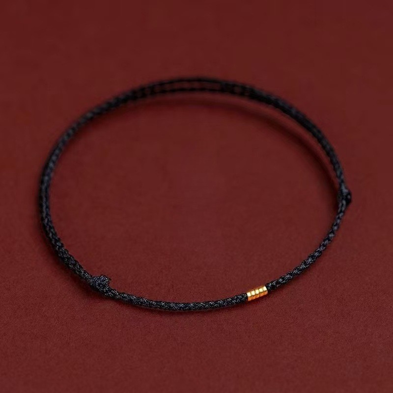Black Woven Bracelet Couples Bangle Valentine’s Day Gift Brings Good Luck