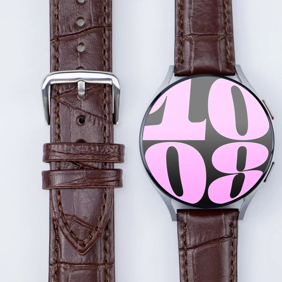 Leather Watchbands Women’s Genuine Leather Watchband Buckle Band Black Brown Whi