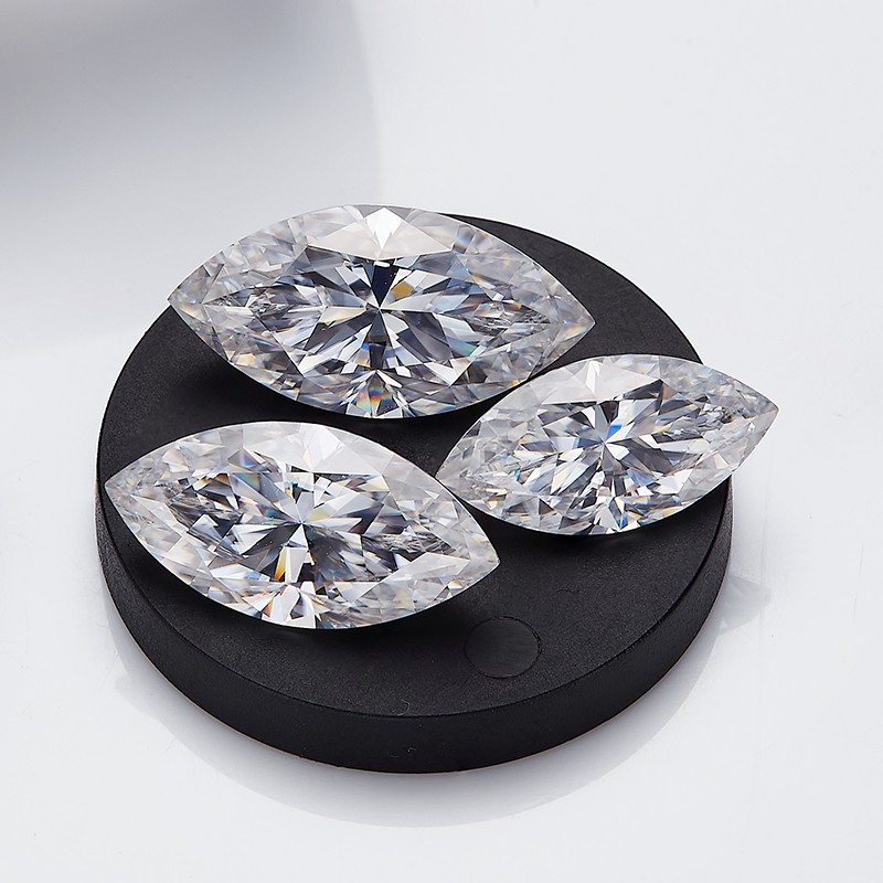 US Hot Sale 1-8pcs Marquise Cut 0.1-5ct Moissanite Loose D Color VVS1 GRA